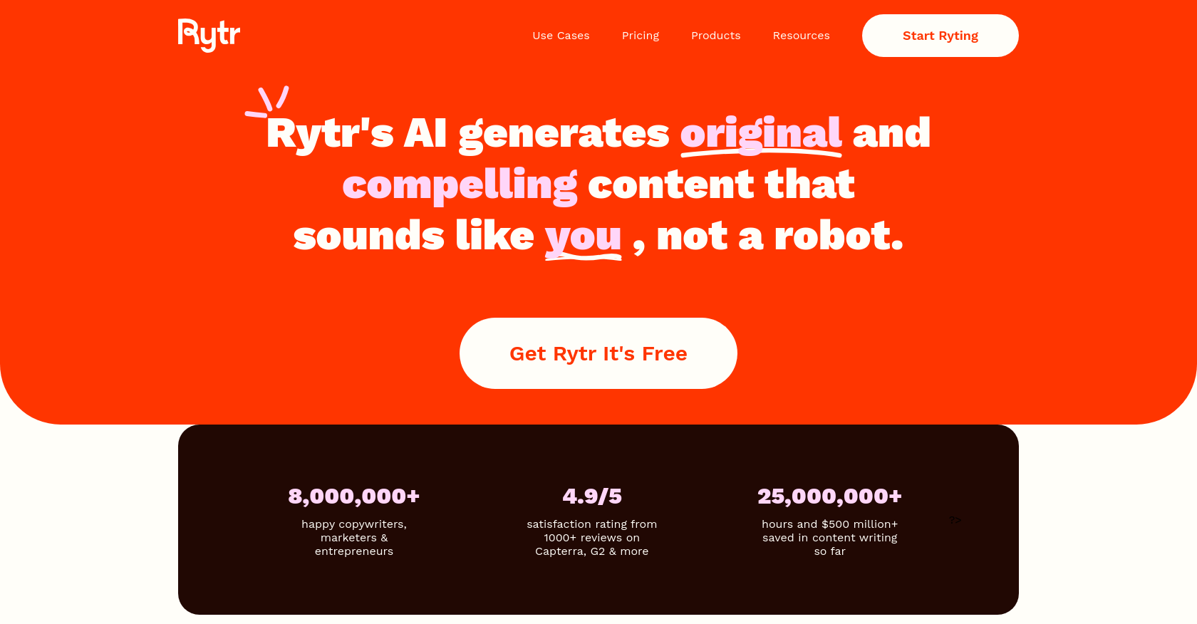 Rytr Homepage